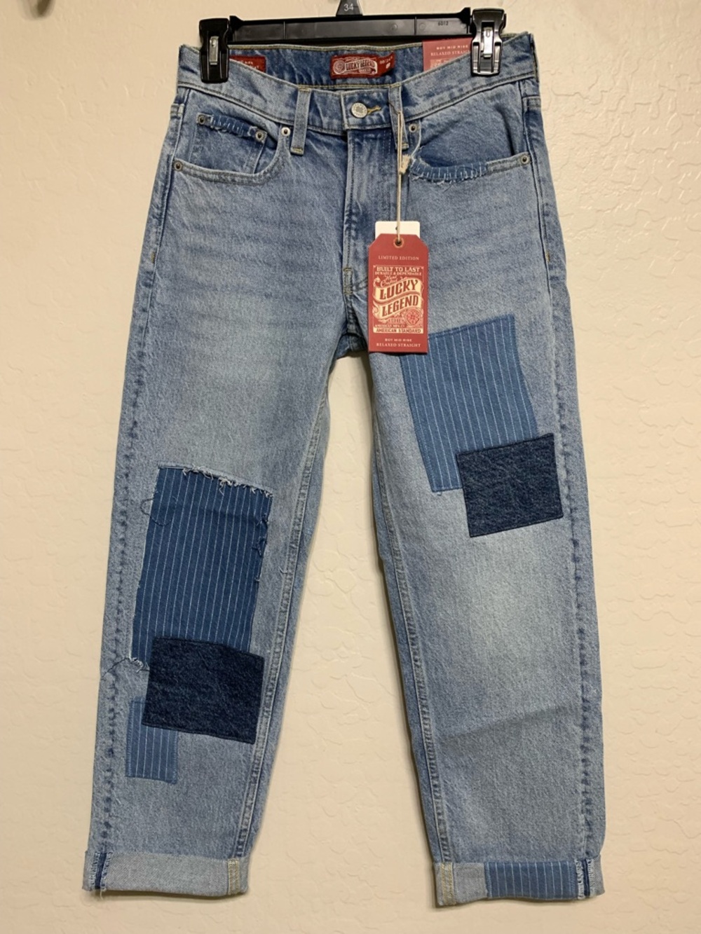 Lucky Brand Women’s Boy Mid Rise Relaxed Straight